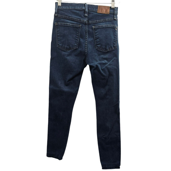 Madewell Jeans 26 Blue Skinny Dark Wash High Rise Stretch Capsule Cigarette - Picture 2 of 8